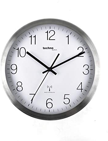 Technoline WT8910 Horloge Murale Radio-pilotée, Argent, 30 cm