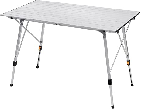 WOLTU Table de Camping Pliante en Aluminium,Table de Voyage réglable en Hauteur 120x68,5cm