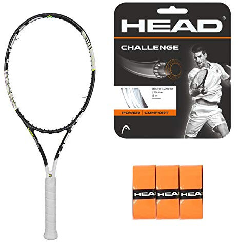 HEAD Graphene XT Speed Elite Tennisschläger mit Challenge Tennissaite und Xtreme Soft Tennis Grip, Rot, 3 Stück
