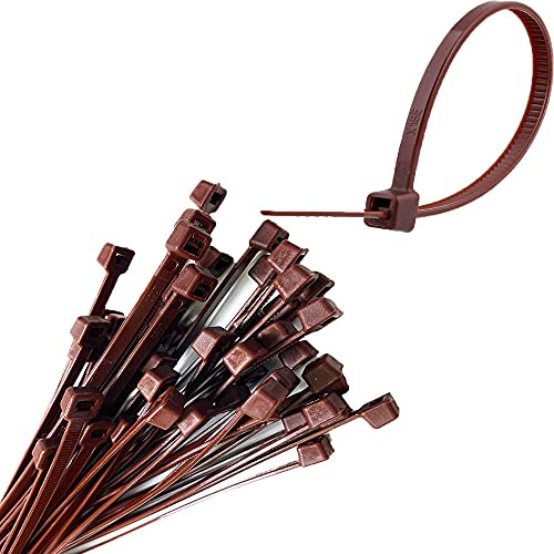 Brown Cable Ties All Sizes 100mm to 370mm Small Medium Large Cable Ties (100, 200mm x 4.8mm)