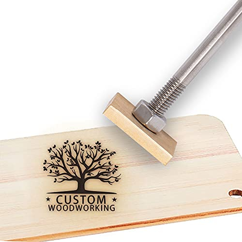 CREATPLANET Custom Holzbrandeisen 3cm Leder Branding Eisenstempel Custom Logo Heat BBQ Stempel Mit Messingkopf & Holzgriff Zum Backen Holzbearbeitung Handgefertigtes Design - Baum Des Lebens # 1