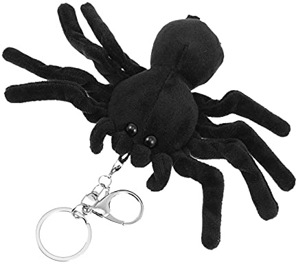 TOYANDONA Halloween Schlüsselanhänger Plüsch Spinne Ornament Auto Schlüsselring Handtasche Dekorationen Charme Anhänger für Halloween Party Favors