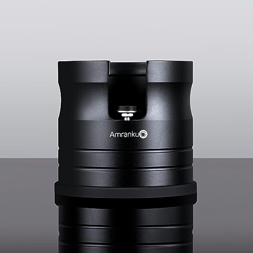 Amrankuo Coffee Portafilter Holder| Espresso Tamper Stand| Aluminum Alloy Espresso Holder| with Non-Slip Base| Suitable for Most 58mm Coffee Machin Portafilter| (58mm, Black)