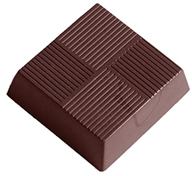 CW2359 – Chocolate World – Square with Lines Polycarbonate Mould