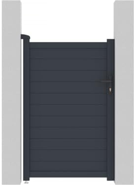 Puerta jardin aluminio Marc - 101.2 x 155.9 cm - Gris
