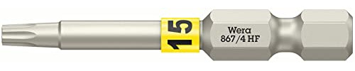 Wera - 05060507001 - Inserti con funzione di ritegno, 867/4 TORX® HF Inserti con funzione di ritegno, TX 15 x 50 mm