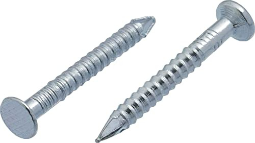 4mm x 40mm Brigt Zinc Steel Anchor Nails Ring Shank Nail Carpenters Annular Ring Nails (Pack of 100) - N17A 4x40_100