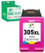 COLORETTO 305XL Druckerpatronen Farbe für HP 305 XL(1 Farbe) für DeskJet 2800e 2810e 2820e 4220e 4230e 4222e Envy 6000 Envy Pro 6400 6420 Wiederaufbereitete Patronen für HP 305 Farbe