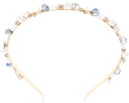 Beavorty Stirnband Aus Perlenmuschel Meerjungfrau-tiara Kristall-haarreifen Kopfbedeckung Aus Künstlichen Perlen Muschel-stirnband Muschelkrone Stirnbänder Braut Hülse Haarschmuck Legierung