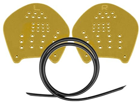 Palas de natación de mano, palas de entrenamiento de natación ligeras con correas ajustables, equipo de aletas de natación para mujeres y hombres