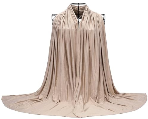 Ever Bloom Kopftuch Damen Hijab für muslimische Frauen lang- Muslim Kopfbedeckung Schal Atmungsaktiv - Premium 190 x 70 cm