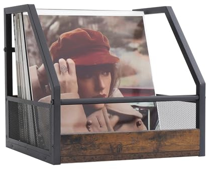 Schallplattenaufbewahrung, Schallplattenhalter Wandhalterung, Vinylhalter für Display, stapelbares Vinylregal, Vinyl-Aufbewahrungs-Organizer, Albumaufbewahrung für Schallplatten, LP Schallplattenkiste