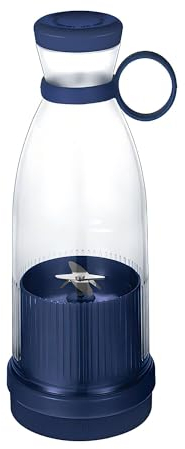 Hoquare Portable Blender Smoothie Maker, 350ml Electric Mini Juice Maker, Powerful Mini Blender with USB for Fruits, Shakes, Smoothie, Perfect for Home, Office, School, Outdoors (Blue)