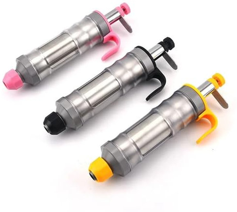 CSSHNL Siringa per Pasticceria in Acciaio Inox DIY Baking Tools Cake Decoration Spray Dessert Syringe Household Manual High Point Extruder Courtyard Kitchen Supplies per Cupcake, Biscotti(Yellow)