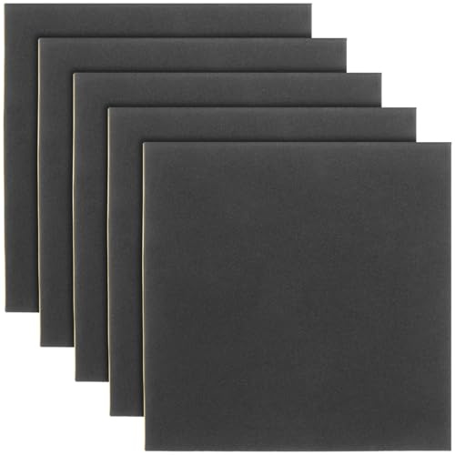 Angoily Neopren Antivibrationspads 5 Stück 5Mm Dicke 5.91X5.91In Stoßdämpfende Gummimatten Für Türen Möbel Schall- Und Wärmedämmung Selbstklebend Wasserdicht