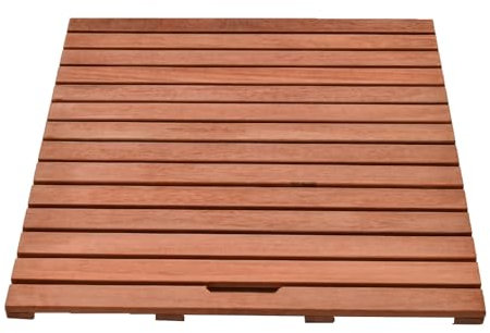 Badematte, Lattenrost-Balkon-Duschmatte aus Holz, Spa-Badezimmermatte, rutschfeste natürliche Duschmatte, Entenbrett, Fußmatte, Sauna, Badezimmer-Holzmatte(40x40cm/15.7x15.7in)