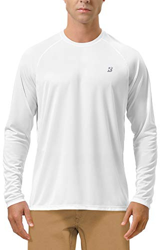 Roadbox Herren UV-Schutz Shirt, UPF 50+ Rashguard T-Shirt, Schnelltrocknend Leicht Langarmshirt für Surfen Angeln Wandern