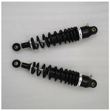 Federungsdämpfer Für S&uzuki Motorrad-Stoßdämpfer Universal 350 Mm Motorrad-Hinterluft-Stoßdämpfer-Aufhängung(Black Silver)