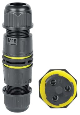DOMIRA Waterproof IP68 Cable Connector – Outdoor Electrical Wire Connector, Screw Crimping, 400V/25A, Flame Retardant, PA66 Nylon, for 7-10mm Cable, Junction Box Connector