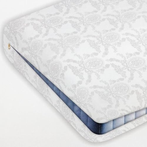 Corredocasa Coprimaterasso in Tessuto Damascato con Angoli Elasticizzati o con Cerniera di Alta Qualità Morbido Resistente Traspirante Ottimo per Casa Letto B&B Made in italy (Cerniera, Matrimoniale)