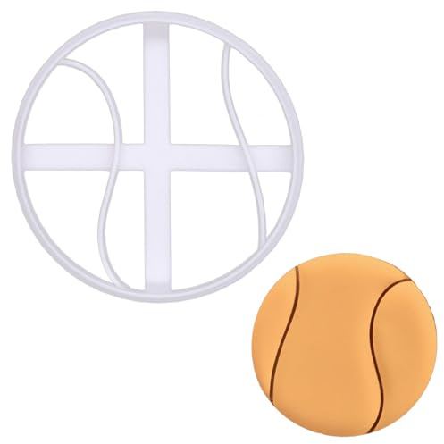 BAKERLOGY Tennis Ball Cookie Cutter – Round Biscuit Cutter for Sporty Bakes, Ideal for Tennis Fans, Team Celebrations, Sports Events, Birthdays, and Athletic-Themed Party Treats