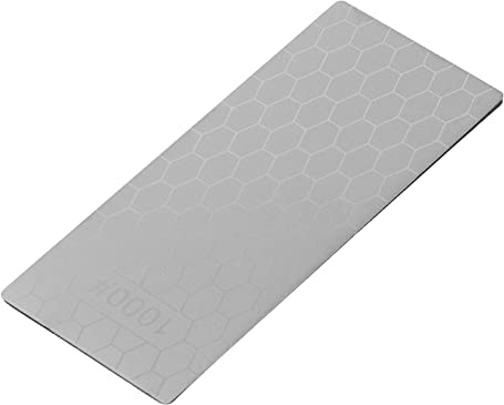 HUSHUI Pierre à Aiguiser, Plaque D'affûtage de Couteau Rectangulaire, Outil de Broyeur de Pierre à Aiguiser avec Design, pour Ciseaux de Cuisine, Outils de Jardin, Travail du Bois, Ski, (1000 grains)