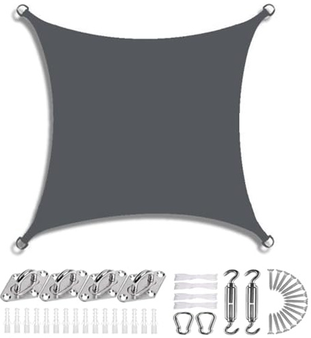YWBXSHKD Vela Ombreggiante Impermeabile 2x5m, 95% Protezione UV, Tende da Sole per Esterno Vele Ombreggianti Rettangolare Telo Parasole per Giardino, Balcone, Terrazza, Piscina