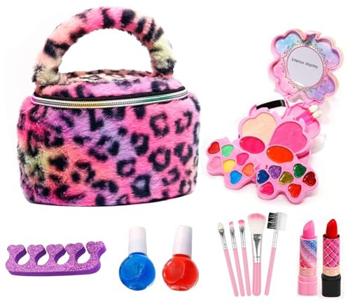 Kinderschminke Set - Abwaschbare Echtes Spielzeug Kosmetik | Powlekana Filtrująca Główka Prysznicowa - Für Kinder von 3-12 Jahren zum Verkleiden zu Hause für Feiertage Geburtstag Weihnachten als
