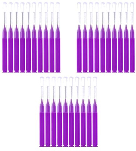 Interdentalborstar och tandtrådspinnar, Interdentalborste T-tröja kissar for tänder Tandtråd Tandpetare Hängselskenor Multicolor 8-40 st(Purple 24pcs)
