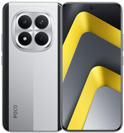 XIAOMI POCO M8 Pro 5G Smartphone, 8GB+256GB, Silver, 6.83-Inch CrystalRes 1.5K AMOLED Display, 6500mAh (Typical Value) Large Capacity Battery, Charger Included.