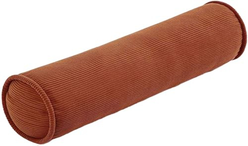 Rollenkissen Nackenrolle Cord 10x40 15x45 20x50 Nackenkissen Weich Zylindrisches Kopf, Nacken, Rückenstütze Kissenrolle Abnehmbar Rohrkissen Dekokissen für Betten und Sofas Yoga(A1,10x50cm/4x20in)
