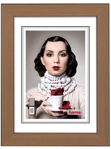 Hama Pesaro - Bilderrahmen (Single Picture Frame, Orange, Holz, 13 x 18 cm)