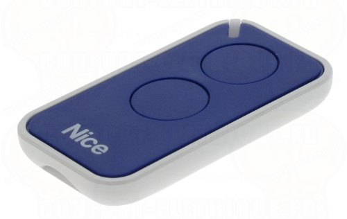 Nice Era-Inti Télécommande pour portail originale 2 touches 433,92 MHz à code aléatoire pour remplacer les télécommandes Nice Very VR ONE, ON1, ON2 ainsi que FLOR, FLO2R-S et FLO1R-S