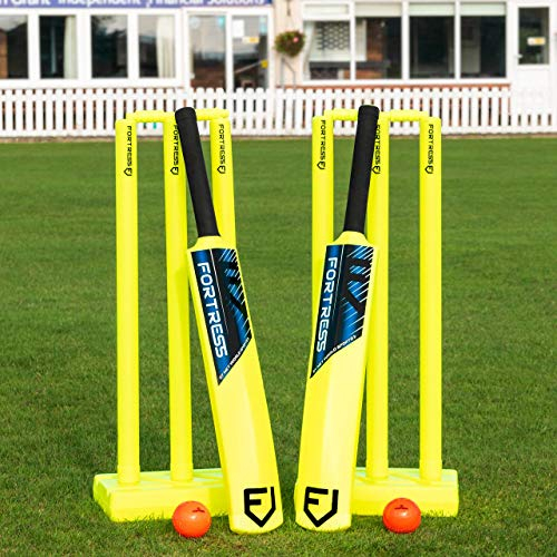 Fortress Garten Kricket Set – Schläger, Stümpfe & Tragetasche – DREI Größen erhältlich (Erwachsene-Set)
