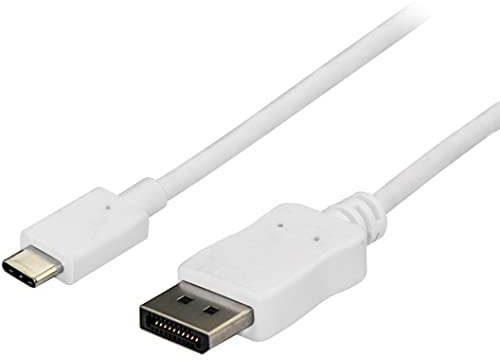 StarTech 1,8m USB-C auf DisplayPort 1.2 Kabel, 4K 60Hz, HBR2, Weiß