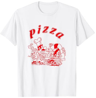 Pizza T-Shirt Logo Pizza Kostüm Italian Verpackung T-Shirt