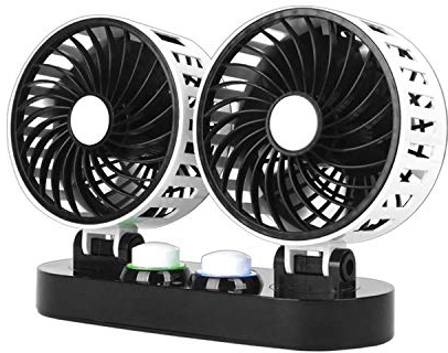 LTC Auto Ventilator Doppellüfter mit Zigarettenanzünder einstellbar (2x5 24V)