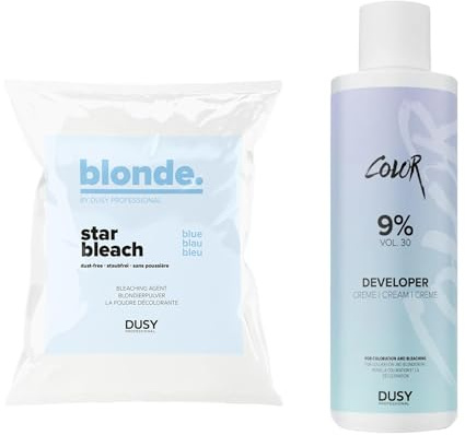 Dusy Star Bleach Blondierpulver 500g im Beutel + Dusy Professional Creme Oxyd 1000ml 9%