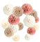 YBwanli 20 pompon di carta di seta in 4 colori, pompon di carta seta, sospensione palla carta,fiore carta decorazione, carta crepon,decorazione batteme ragazza,Diventa una decorazione bella e