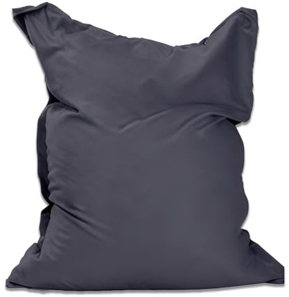 Pouf Poltrona Sacco Impermeabile(senza imbottitura) Oxford Fodera Pouf per Esterni Gigante, Rettangolare Coperture per Poltrone Sacco a Bambini For Casa, Camera Da Letto(Gray,31x47inch-cover)