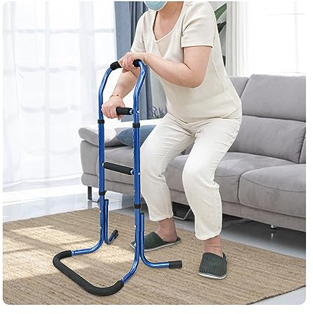 Stand Assist Aid for Elderly Chair Lift Devices for Seniors Standing Supports Couch Rails Sit to Stand Lift Adults Walking Assistance Portable Patient Mobility Aids for Sofa, Recliner Chair (Blue)