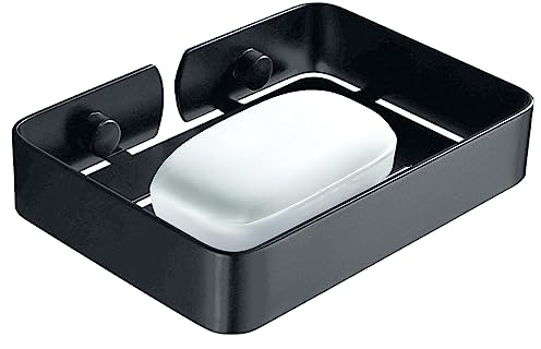 HONPHIER Seifenschale für Bad Dusche 304 Edelstahl Seifenhalter wandmontage seifenablage dusche Schwamm Halter (Schwarz)