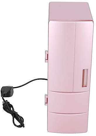Fdit Mini Réfrigérateur, Petit USB Cosmétiques Portable Or Rose Réfrigéré Mini Réfrigérateur Refroidisseur Réfrigérateur Refroidisseur Réchauffeur Compact Réfrigérateurs