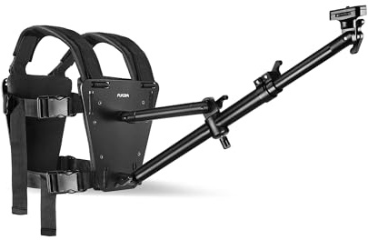 FLYCAM DSLR Camvest Hands-Free Body Camera Mount Harness 1,3 kg / 3lbs | 91 cm Teleskopstange mit 180°-Kugelkopf-Neigung für POV- oder Drittperson-Aufnahmewinkel