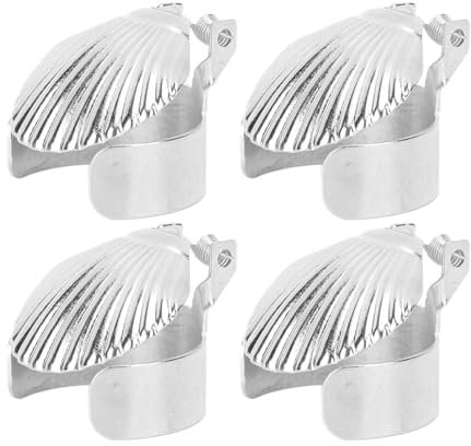 Fdit 4-teiliger Kerzenlöscher mit Metallschalenmuster für eine Breite Anwendung, Automatischer Kerzenlöscher mit Timer, Praktisches (Silver)