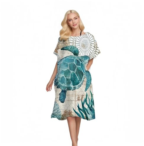 Proumhang Vuxen Strandhandduk Med Handduksbyte Handduk Mantel Handduk Poncho Filt för Strandsurfing Badbad Våtdräkt Byte 75cm x 110cm Stil 25