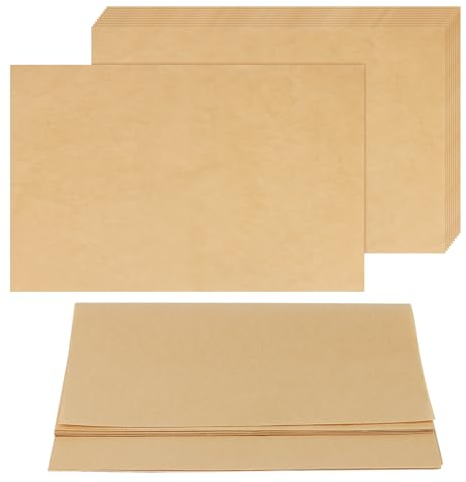 MUNGHOK 150 hojas de papel pergamino para hornear, 30 x 40 cm, papel de pergamino a prueba de grasa, papel de pergamino para hornear, marrón, antiadherente, papel encerado para cocinar, hornear, asar