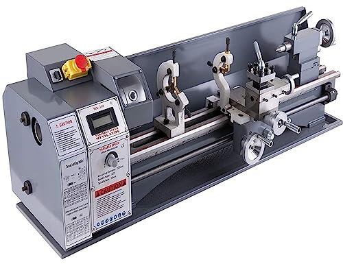 Mini tour à métaux, tour à métaux 1100W 220MMx750MM tour à métaux à vitesse variable RPM fraiseuse à métaux fraisage numérique Améliorer l'efficacité