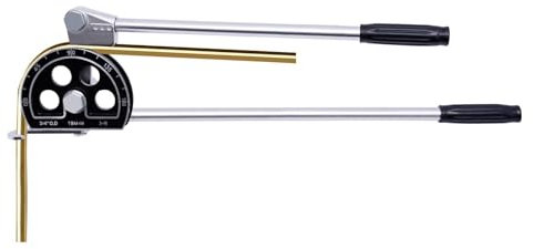 Tube Bender 3/4 OD Tubing Bender Manual Pipe Tube Bender,HVAC Refrigeration Ratchet Bending Tool 0~180° Portable Pipe Bender For Copper Aluminum Pipes Air Conditioner Refrigeration Repair(3/4)