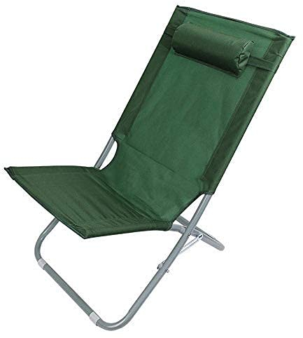KOOFUR Lettino reclinabile Leggero, Lettino ricreativo Regolabile, Lettino da Giardino, Lettino a Tre Gambe con Telaio in Alluminio, Materasso Spesso 5 cm, Cuscino Rimovibile, p